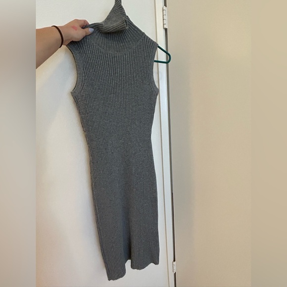 Zara Dresses & Skirts - ZARA- Gray Sleeveless Ribbed Knit Dress